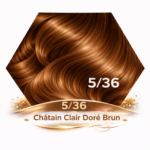 Coloration cheveux châtain clair doré brun 5/36