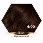 Coloration cheveux châtain naturel 4/00
