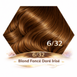 Coloration cheveux blond foncé doré irisé 6/32